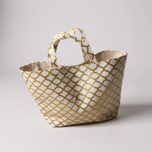 Elegant Gold and Cream Tote Bag